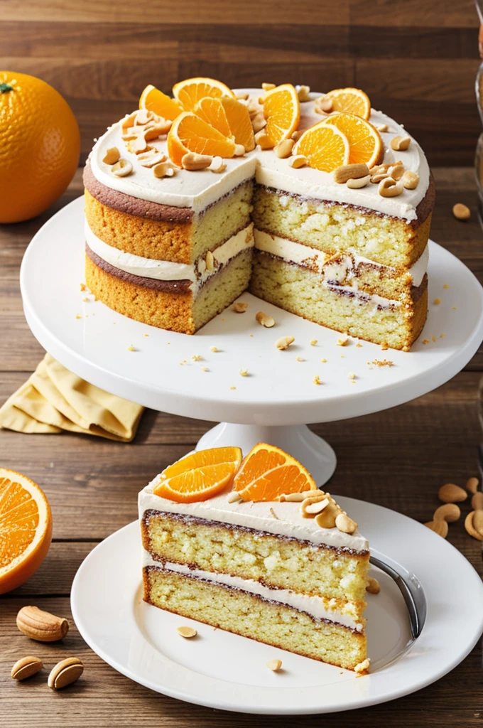 Orange and peanut cake