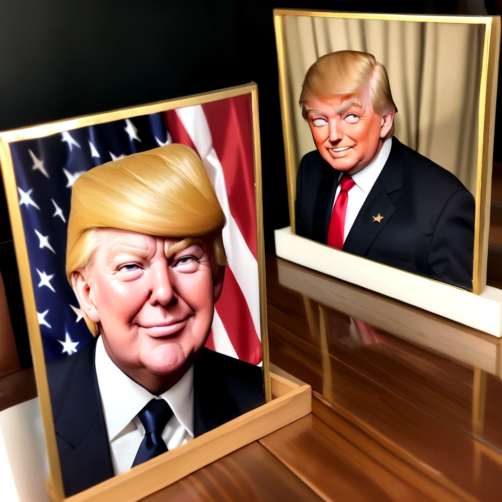 Photo realistic picture of America being taken over by Donald Trump