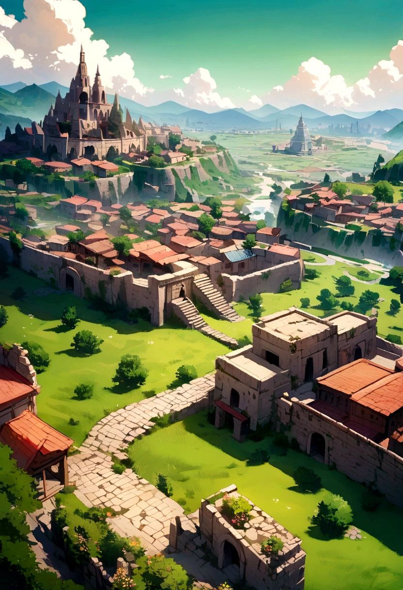 instead of the green landscape, a devastated ancient city