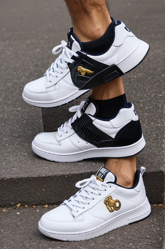 Make me a logo to sell sneakers that contains a monkey