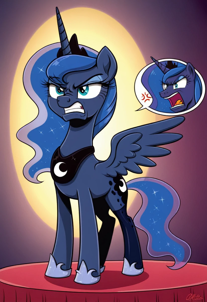 Pony . Black stocking Prince Luna angry