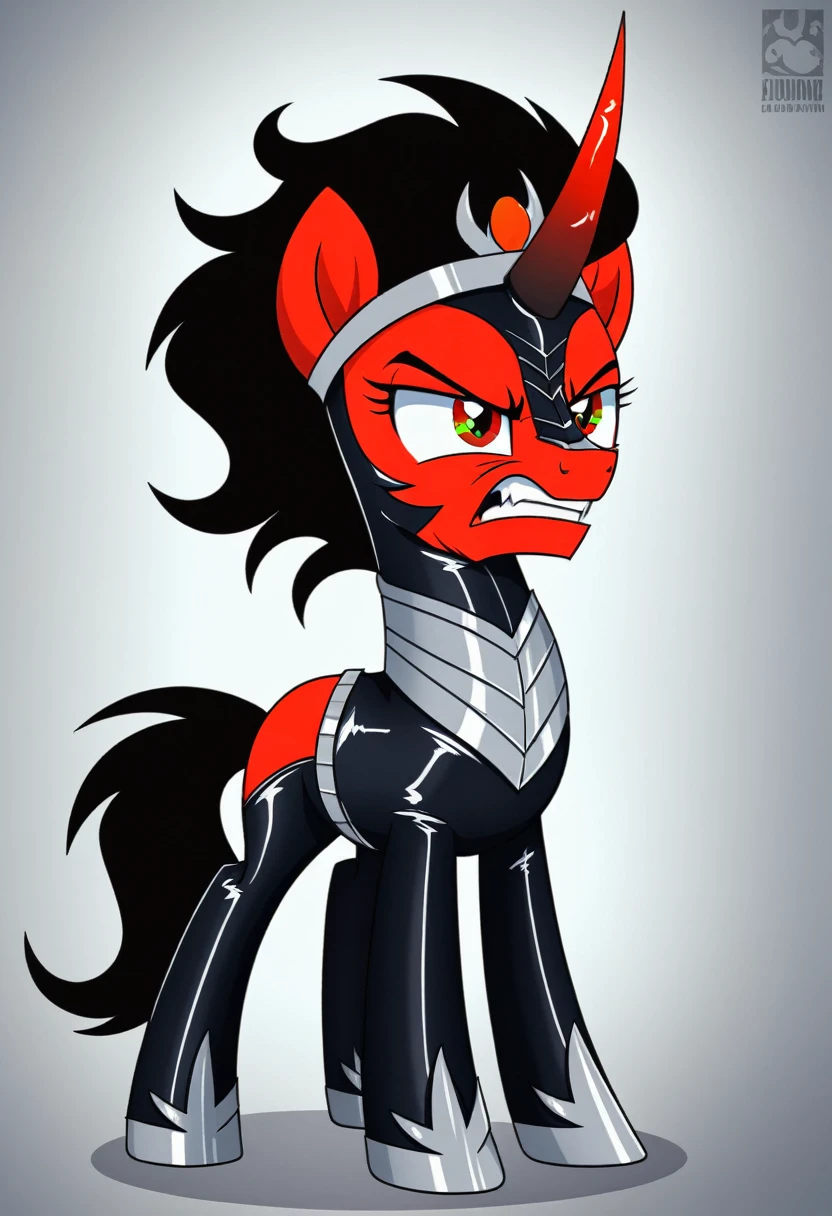 Pony King sombra angry Black LaTeX costiumme