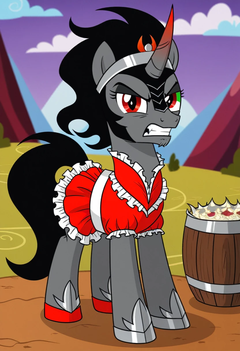  Pony King sombra angry  maid outfit