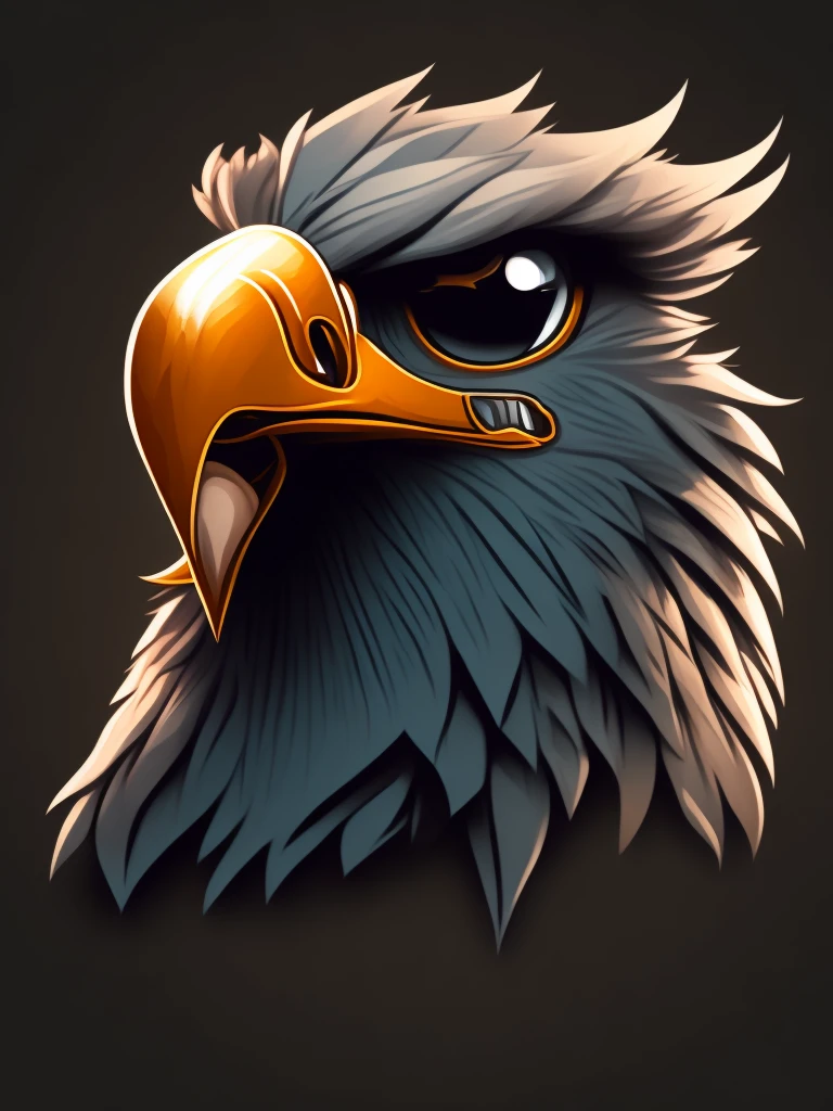 Create an angry eagle mascot