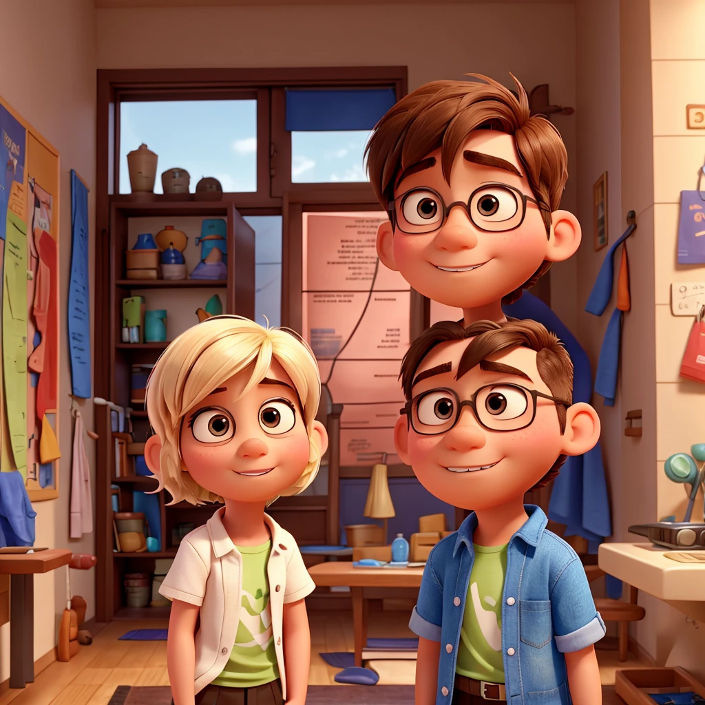 Inside Out 2 paxie boy short hair straight hair