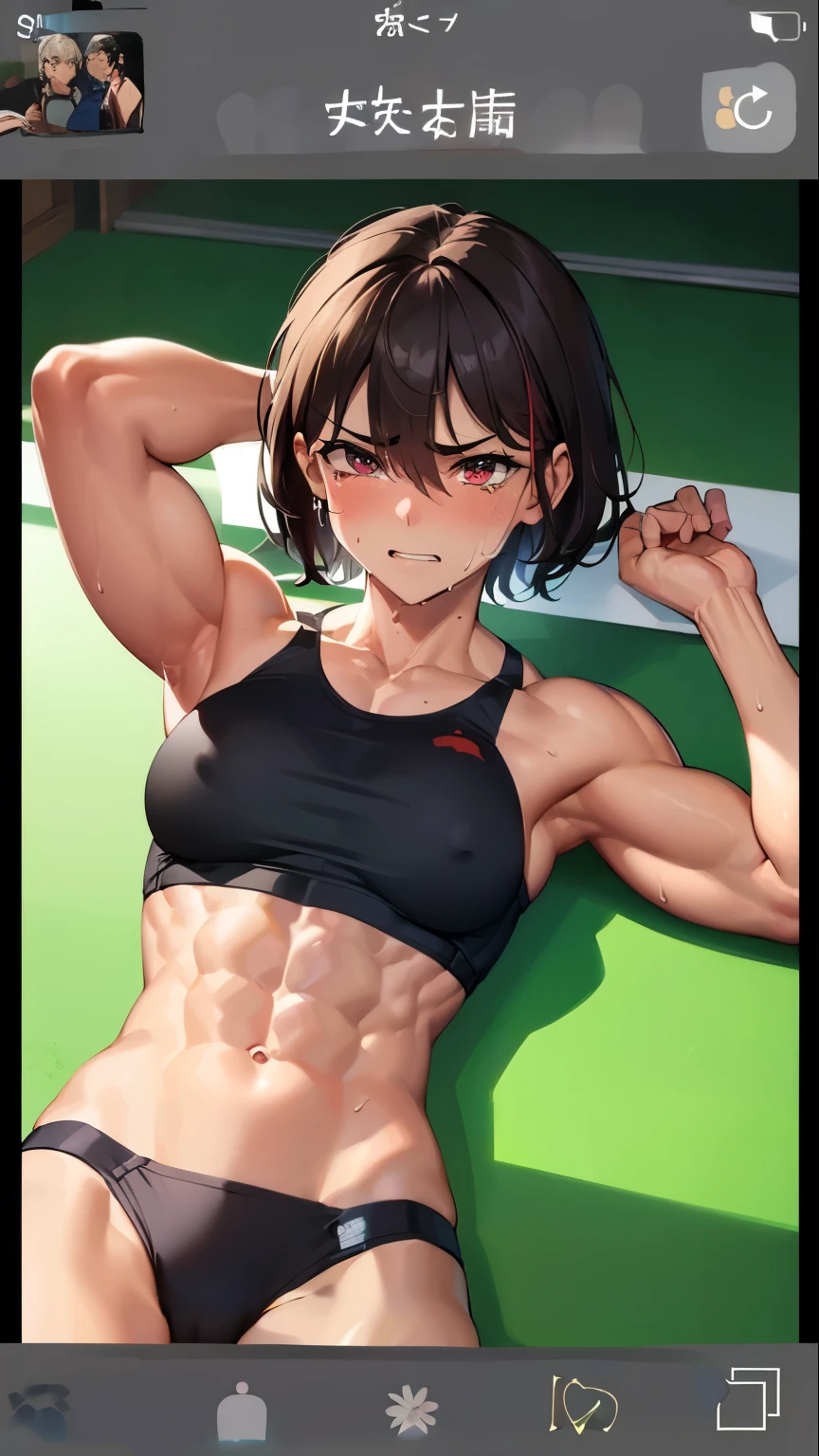 女子Track and field clubエース
「I... I can't do this anymore、I can't even lift my upper body 1mm...!」
coach「…That’s all I want to say?Second-rate、300 V-type sit-ups」
Track and field club「It's really the limit!!」
coach「Are your six-pack abs just for show??Do I raise the volume to this extent??」
Track and field club「Tsk...!!!」
鬼coachのエンドレス腹筋しごきがあまりにキツすぎて、Finally going mad。
With her hair in disarray、泣きじゃKuり、酸素を求めて口を大きKu開け、I put all my strength into my abdominal muscles,、もう腹筋が全Ku言うことをきかない。
coach「Quota not met。I'll do the same menu next week.。I'll have to train again by then」
「Second-rateこそ絶対にあの鬼coachの腹筋しごきトレーニングを最後まで耐え抜いてみせる!!」
Pushing my sore body to the limit、While gritting your teeth、Hundreds of times, I have six-pack abs that even men would envy.、Repeatedly contract thousands of timey abs are burning hot...!
It hurts like it's being torn apart...!
But just 100 more times... please move!My well-trained abs!!
あいつには絶対負けたKuない!!!
Two weeks since that humiliating day。
「…1999!Ku〜Uuuuah!2000!!Yessss!!(happy tears)」
「Quota achieved。よKu頑張ったな」
「Huh、Haaah...!How about it?、Did you see how strong my abs are?!!」
What?、ついに鬼coachの腹筋しごきトレーニングを最後まで耐え抜いた。
The abdominal muscle training she endured: 100 V-shaped sit-ups x 5; 100 hanging leg-raising sit-ups x 5(The last set comes with 2 x 5kg ankle weights)
・Plank for 3 hours straight(For the last hour, I carried a 10kg weight)
・Upside down sit-ups 100 times x 5(The last set was with a 10kg weight)
・Normal sit-ups 100 times x 20(The last 5 sets are with 2 x 5kg dumbbells)