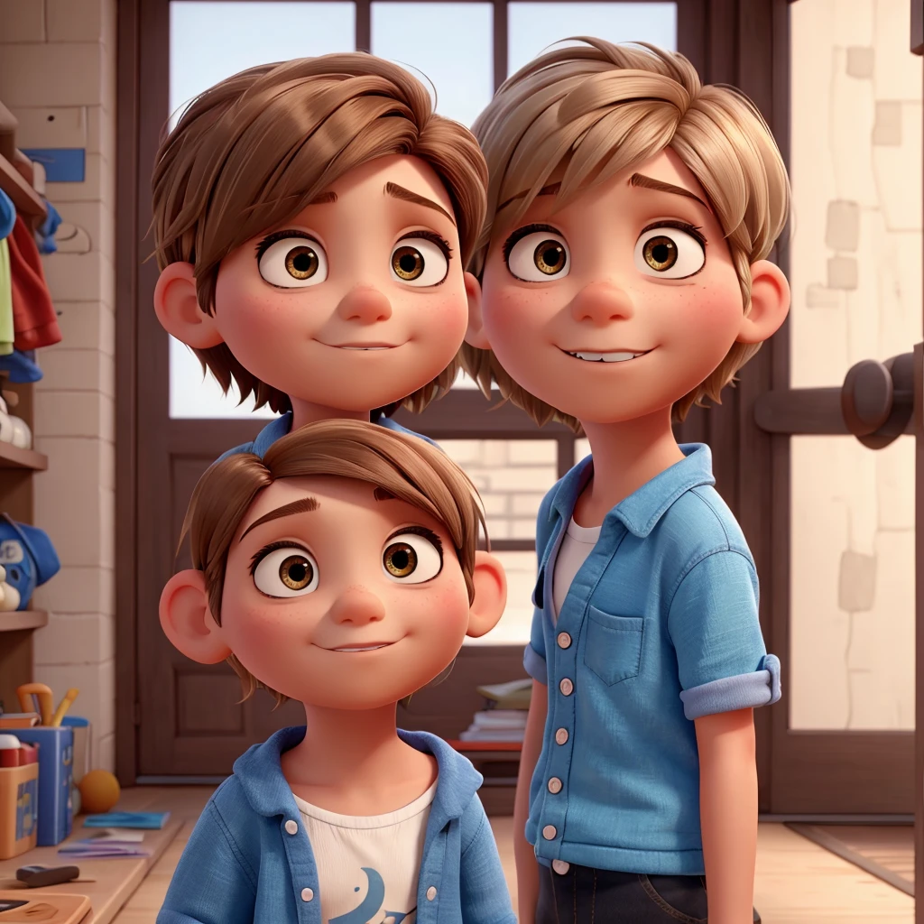 Inside Out 1 paxie boy short hair straight hair slanted eyes