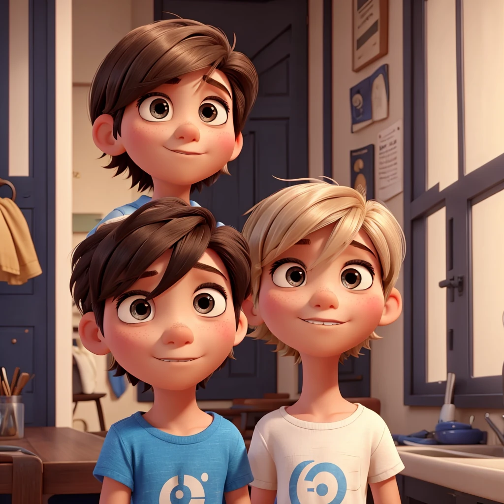 Inside Out 1 paxie boy short hair straight hair slanted eyes