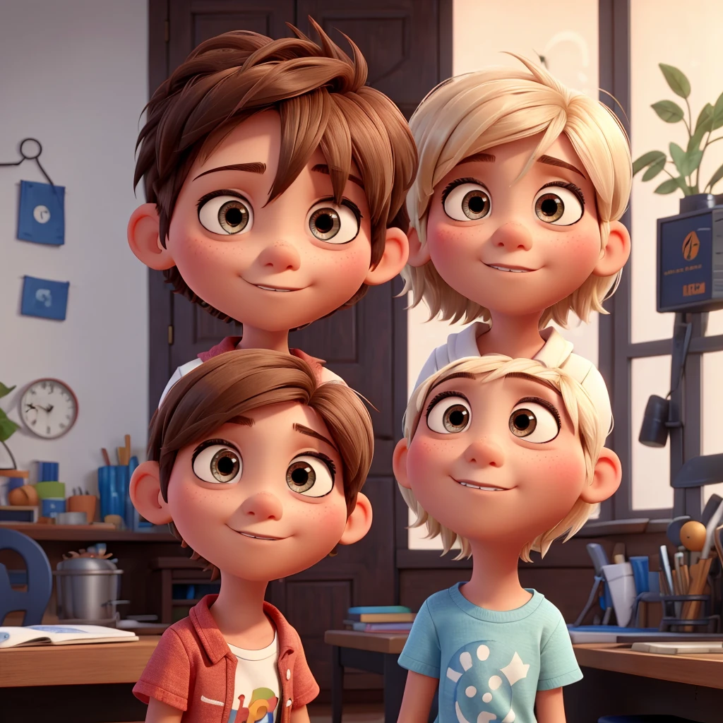 Inside Out 1 paxie boy short hair straight hair slanted eyes
