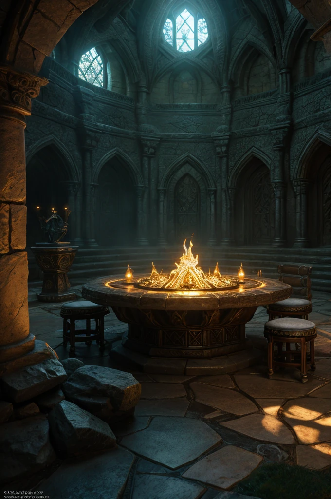 waystone, ultra detailed fantasy, elden ring, realistic, dnd, rpg, lotr game design fanart by concept art, behance hd, artstation, deviantart, global illumination radiating a glowing aura global illumination ray tracing hdr render in unreal engine 5