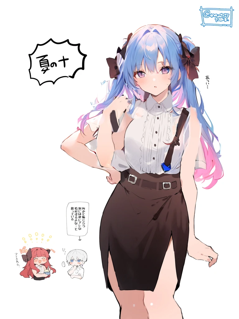 blue hair girl