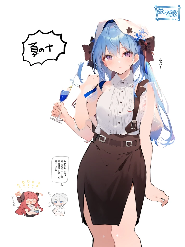 blue hair girl