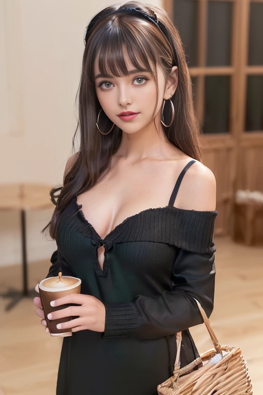 8K quality、High definition male、つま先立ちをするCoffee shopの女店員、Brown and purple long hair、Brown eyes、Ring piercing of the earlobe、Bright sunshine、Coffee shop、Beige sleeveless tunic with an open neckline、Deep slit skirt、Beautiful legs、Beautiful thighs、Dignified face、Small breasts、Seduce、slender、Model Body Type、Ripe body、Neat 30 year old woman、Stretching one&#39;s arms up to reach a bottle on a high shelf、Flip-up skirt、Shooting from behind、nude crotch