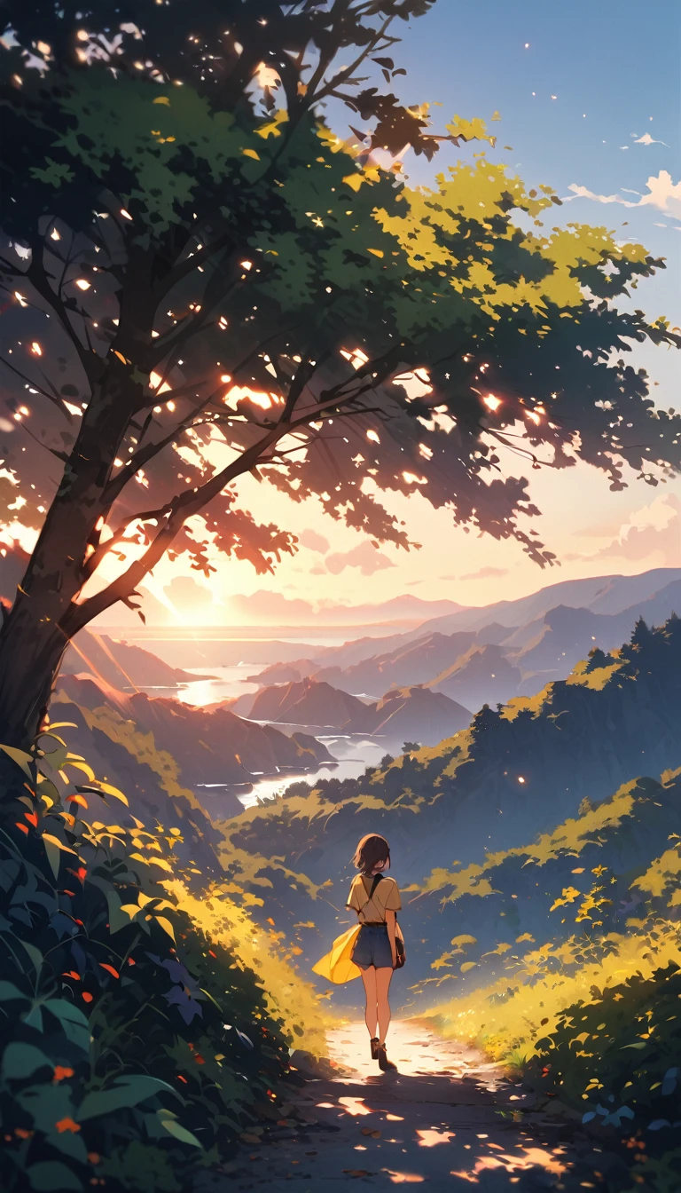 null,The sun peeks through the gaps in the leaves,landscape,There is no one here,summer,Highest quality,masterpiece