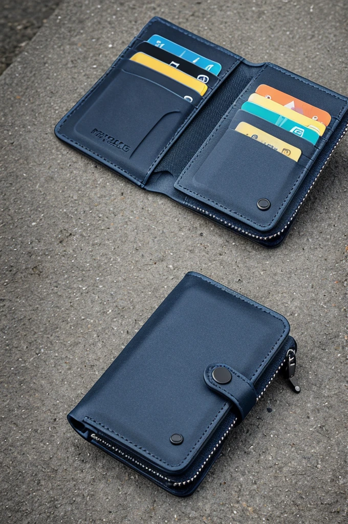 Innovative wallet with the mentioned materials, you could imagine the ballistic nylon on the outside, providing resistance and protection, while the interior could be coated with thermoplastic polymers for water repellency.