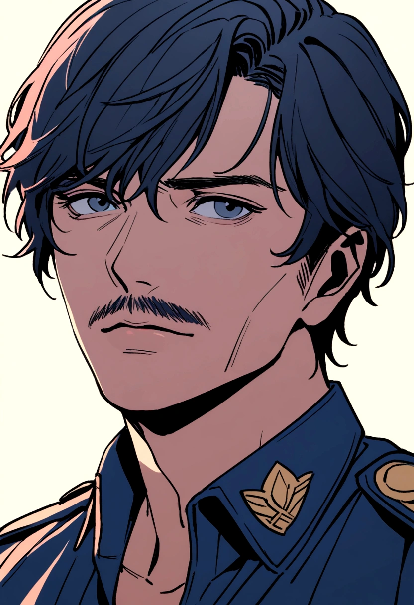 portrait of young Pedro PAscal, dressed like a hot police officer