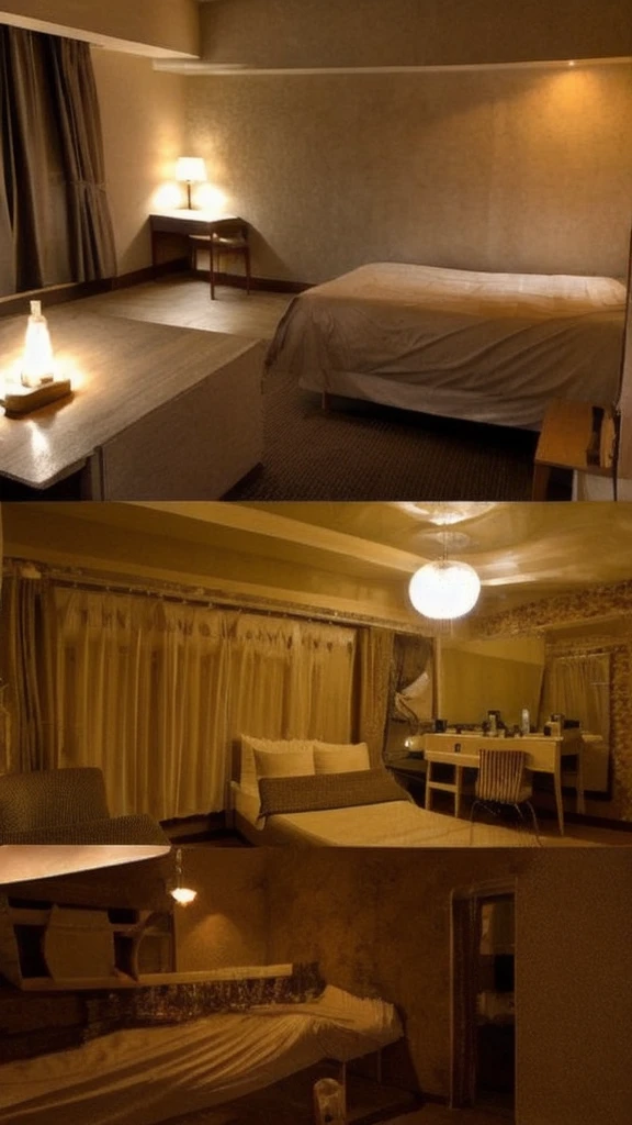 Hotel Rooms、night、bed、bra、Waiting for a shower