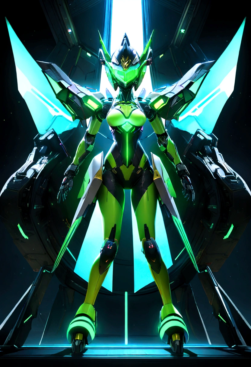 cyborgs, (blind box toy style:1.2), (Full body shot) , 1 transparent girl,Transparent Mecha, Exquisite helmet:1.2, Phosphorescent goggles:1.2, Cyberpunk, Dreamy glow, bright neon lights, clean, White background, (Global Illumination, Ray traching, nffsw, Unreal Render,Reasonable design, high detal, masutepiece, Best Quality, hyper HD, Cinematic lighting). Green body