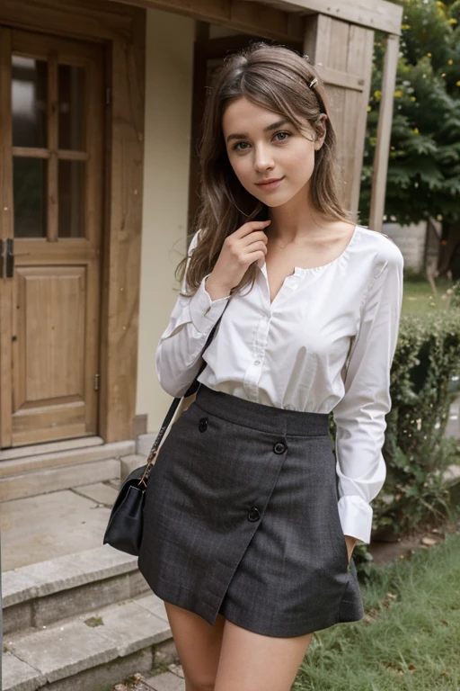 crée moi plein d'image avec cette même fille dans des lieux différent, dressed differently