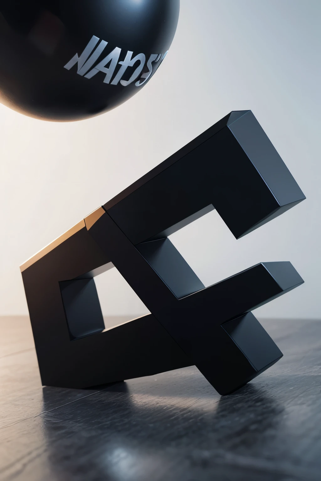 Create a 3d logo with the word Natos.