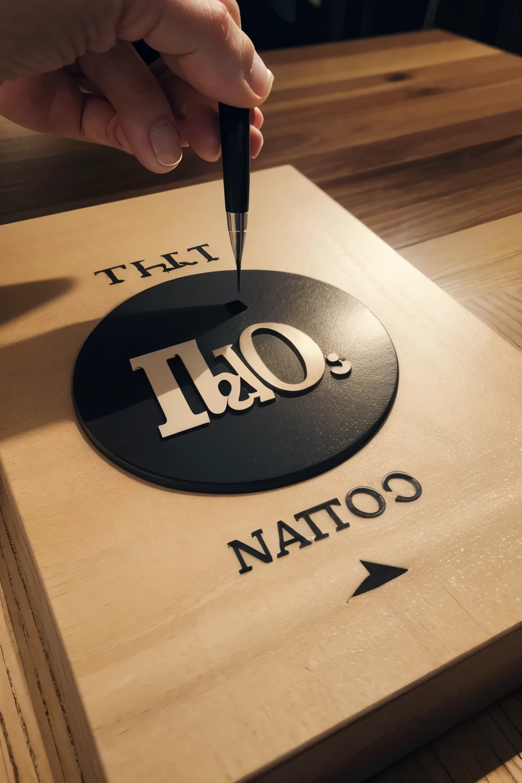Create a 3d logo with the word Natos.