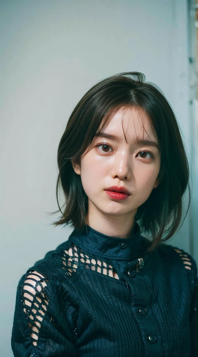 (Small Tits), (18-year-old), (very small head), dawn, sunlight, (Perfect body:1.1), (8K), (Very delicate and beautiful), (Highest quality:1.0), (Realistic), Realistic Shadows, (High resolution:1.0), Detailed skin, Very detailed, the body is slim, (Beautiful Hair, Real Hair, Thinning hair), blush, Realistic, Realistic Face, Realistic eyes, Small eyes, smile, (eyeliner), (mascara), (eye shadow), whole body、Open leg pose、Nipples、naked、Thick pubic hair、Bob Hair、blonde