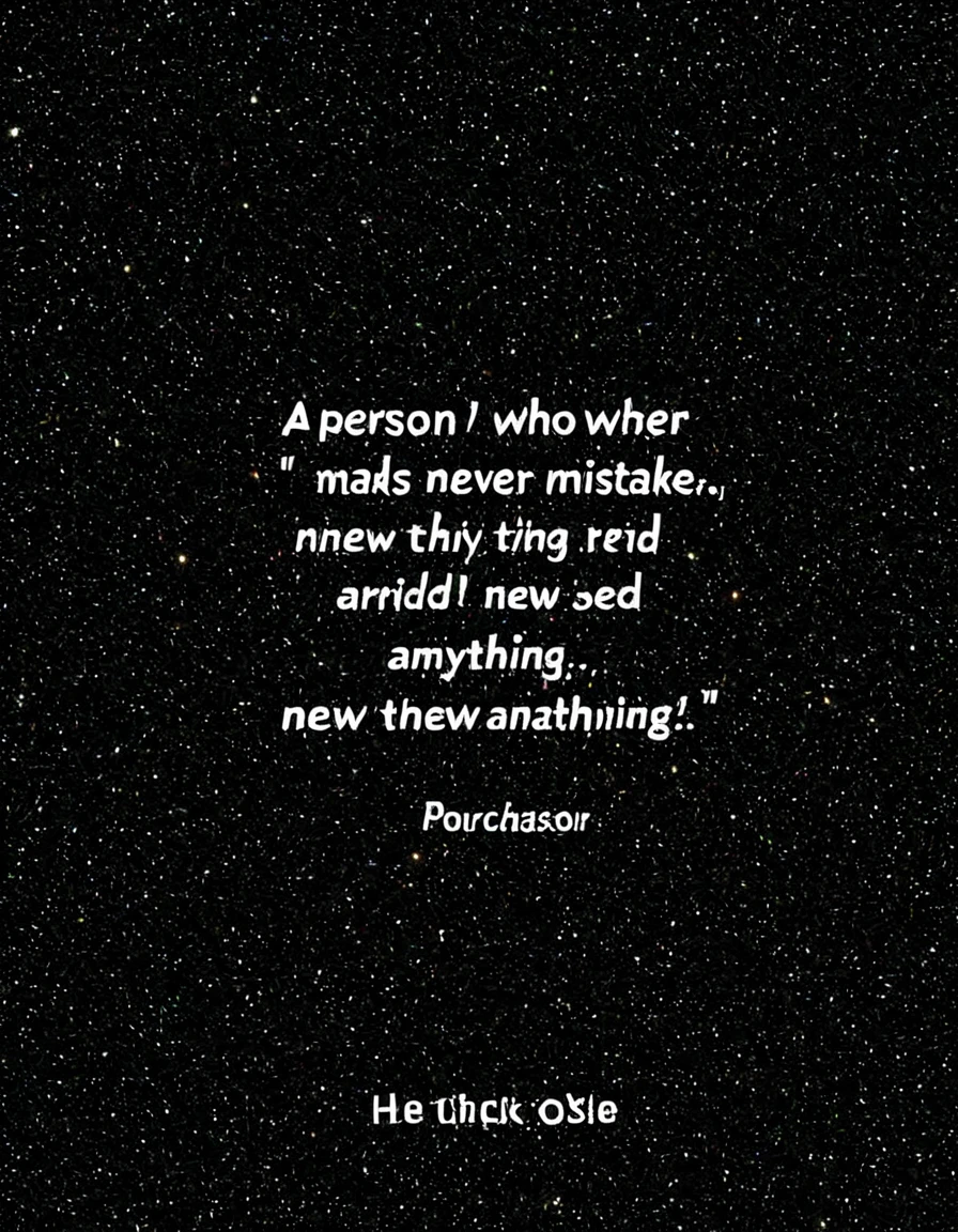 A person who never made a mistake never tried anything new