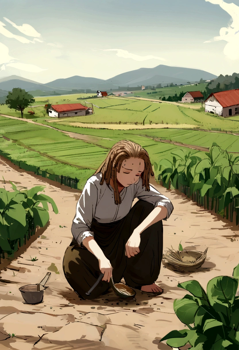 work of art, best qualityer ,grimy, blacksad,dreadlocks , pobres, Rural, small town, farm, poverty, work, Difficulty, to work, agriculture, fild, plantations, mud, dust, Simpler, humble, Simpler Living, traditional, hinterland, Manual work, struggle, jaded, tattered, poverty-Stricken, Overwhelmed, Empobrescido, humble, disheveled, unfortunate, Simpler Clothing, Simpler Dwelling, worker, Simpler Life, Difficult conditions, Countryside life, Economic Difficulty, Scarcity, survival, Social inequality.