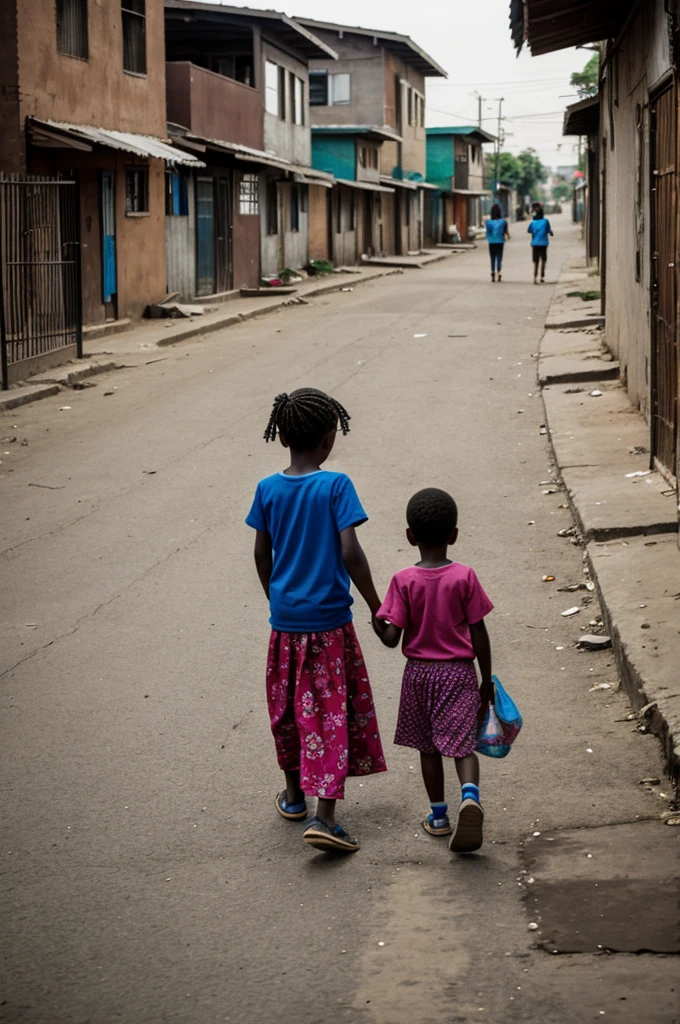 neighborhood, with children and marginalized people 