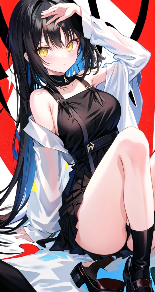 Black Hair Yellow Eyes cute