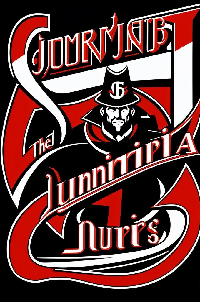 A logo for a Sierra band called the juniors in black with red and elegant letters