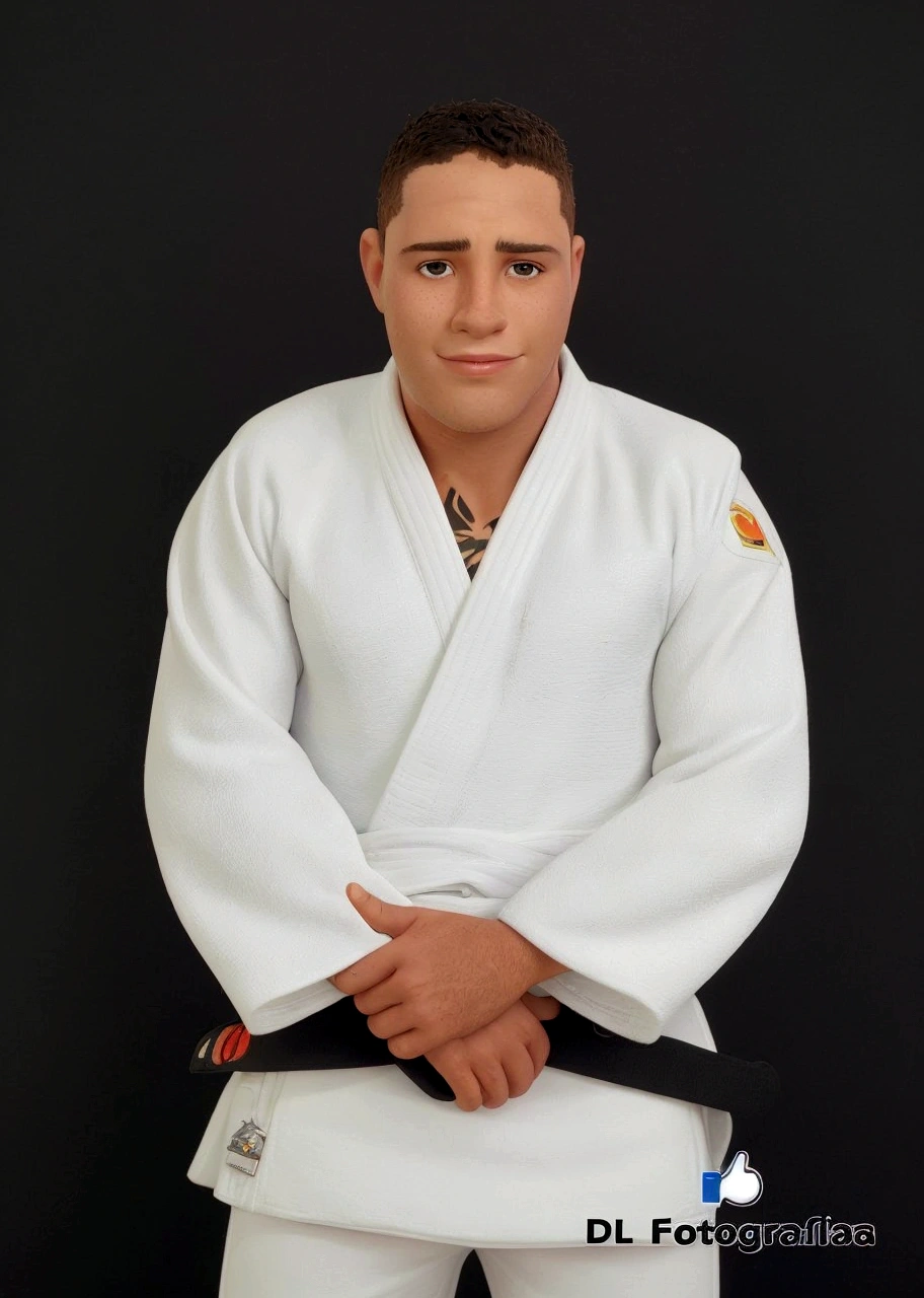 a close up of a man in a white giraffe posing for a picture, wearing a white gi, Ronaldo Nazario, Icaro Carvalho, Ronaldo Nazario Phenomenon, David Rios Ferreira, Riichi Ueshiba, orange give, joe alves, pablo olivera, Joseph Moncada, edu souza, And dos Santos, Joel Torres
