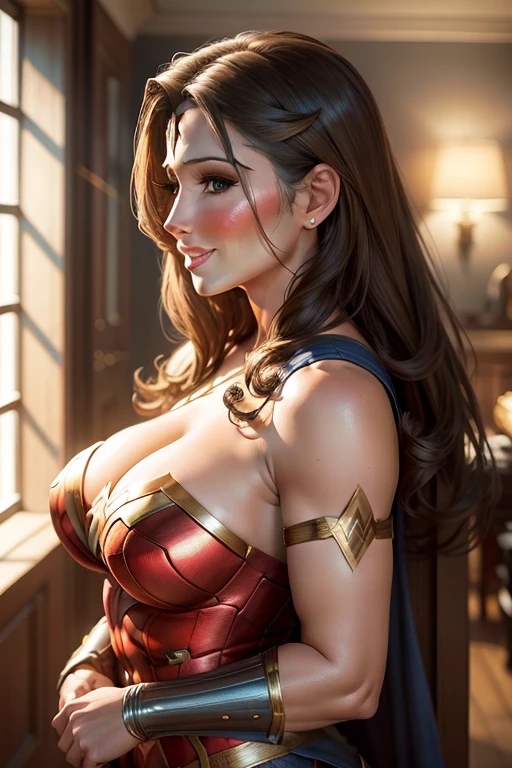 lucy pinder, portrait, smiling, sexy, profile, posing, wonder woman