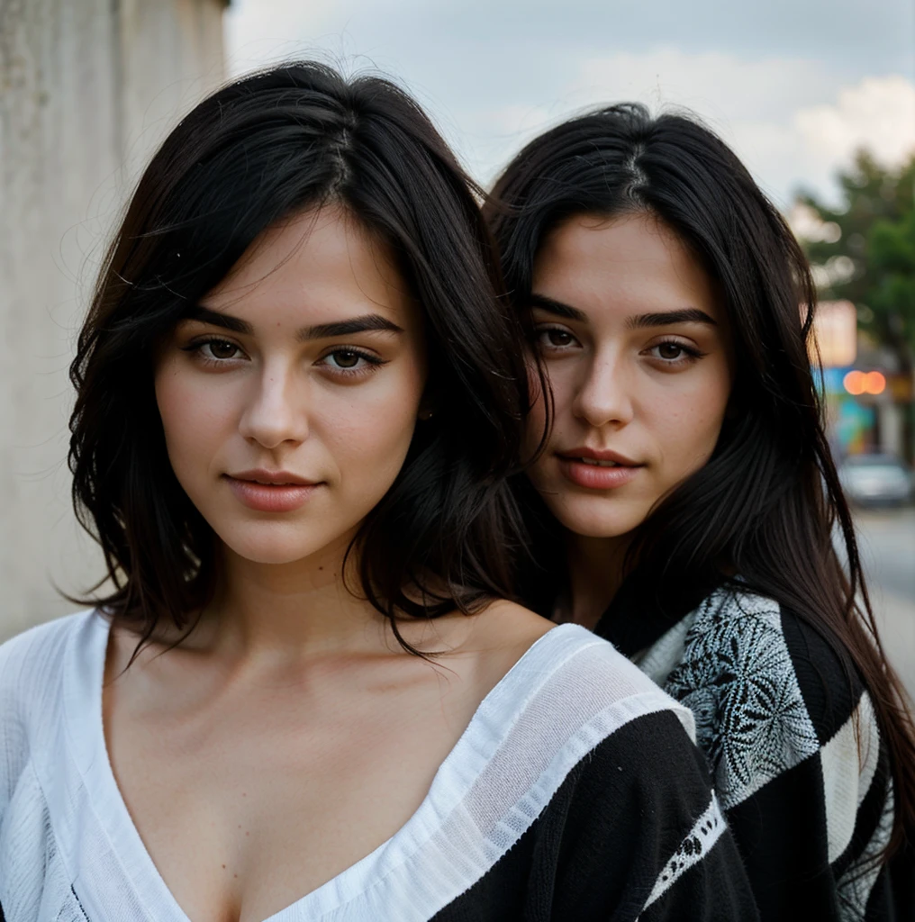 Beautiful 24 year old with black hair.
An attractive look.
Hight realistic photography.
Her face is very sexy and attractive.