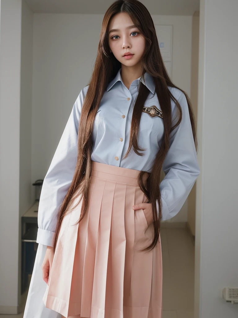 Beauty、uniform、Long Hair