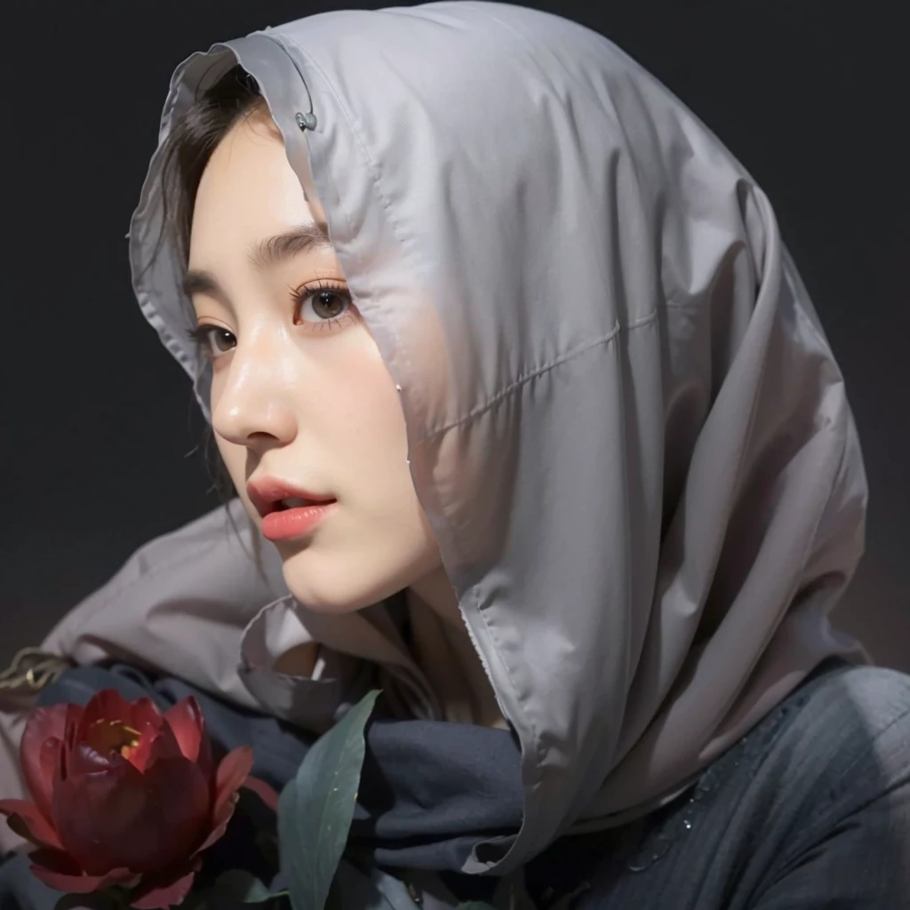 (Best quality, 8k, 32k, Masterpiece, UHD:1.2),Photo of Pretty Japanese hijab woman, large breasts, tight shirt, clean background, photo studios, fetish hijab, woman hijab sitting in a chair, digital art, gucci style, gucci clothes, album, official artwork, streetwear graphic design ,photo in studio, clean background, The Queen.