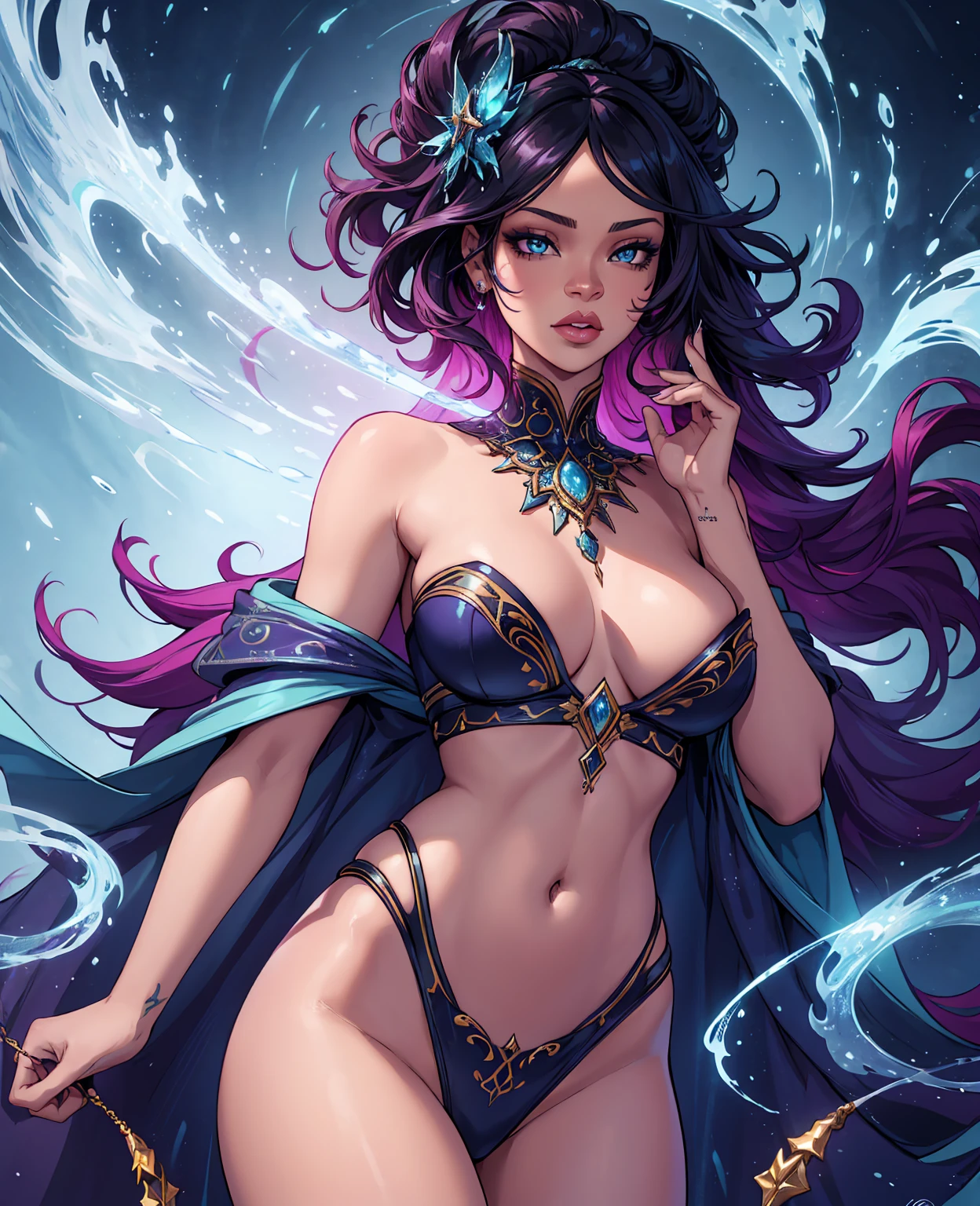 a beautiful, photorealistic portrait of Rihanna, intricate detailed facial features, radiant skin, mesmerizing eyes, full luscious lips, flowing hair, fantasy ethereal background, glowing magical aura, dramatic lighting, cinematic composition, hyper-realistic, 8k, masterpiece