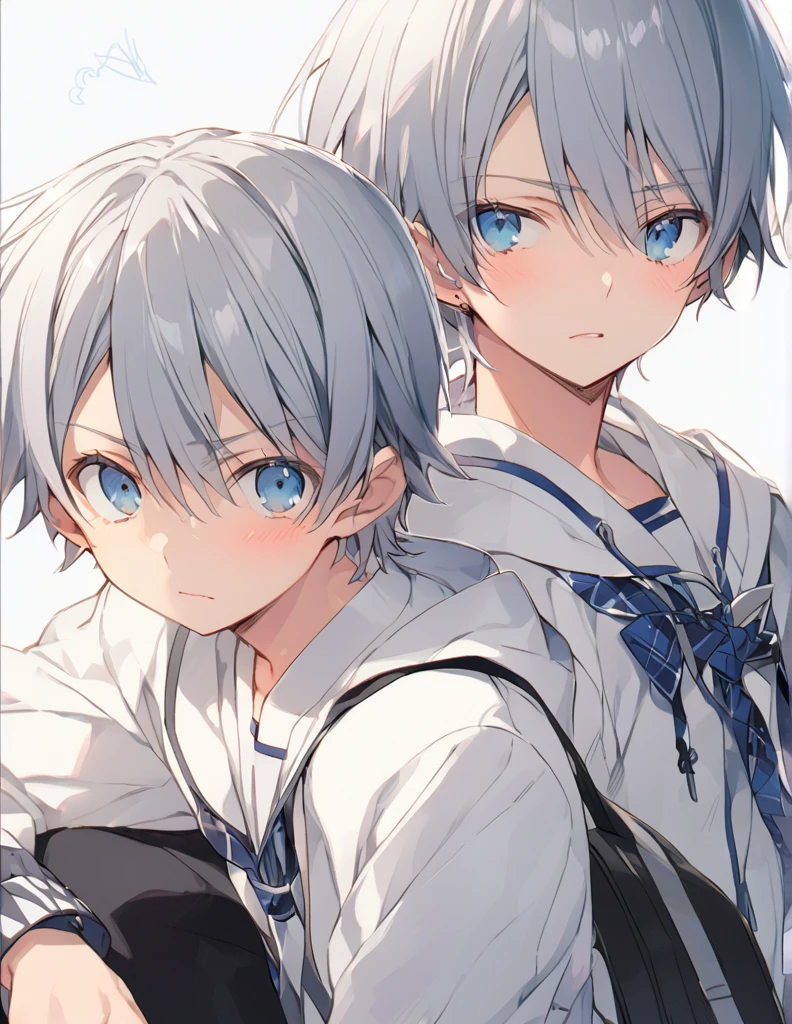 boy Grey Hair 驚く