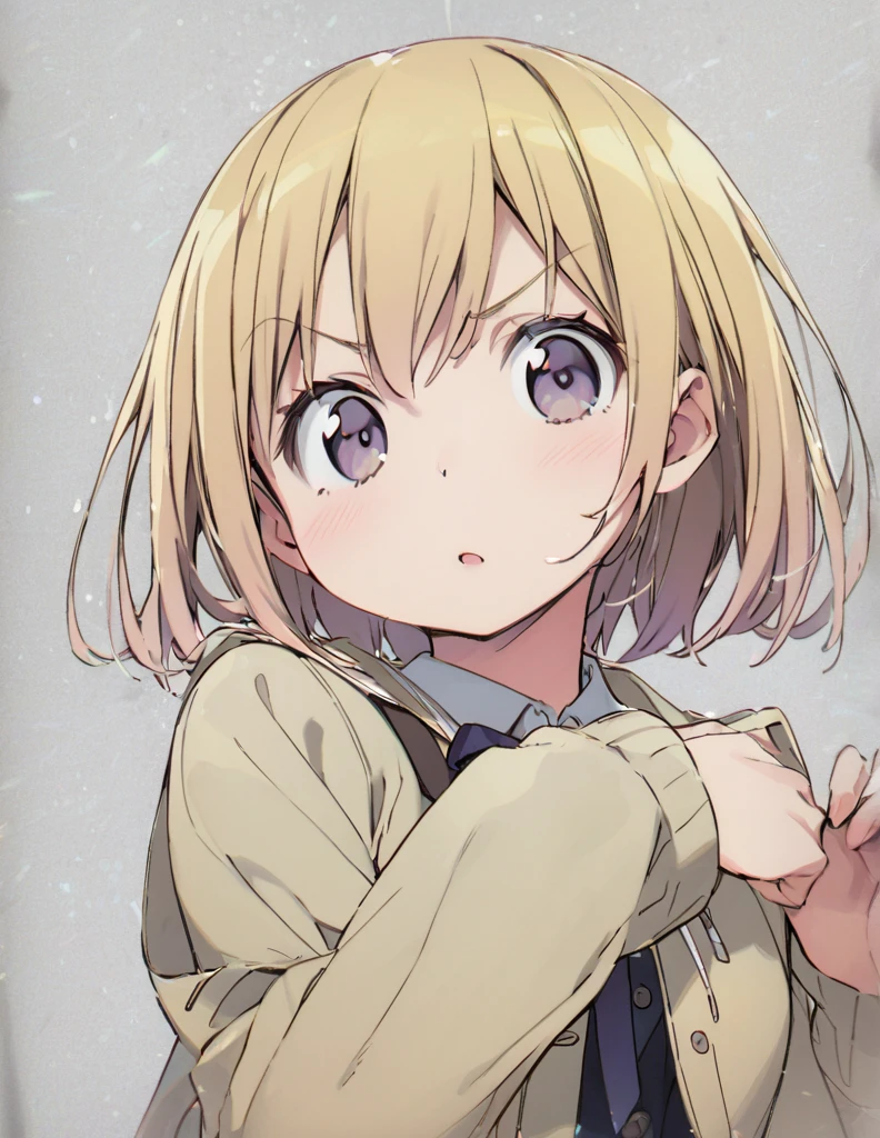 Blonde short hair Junior high school girl