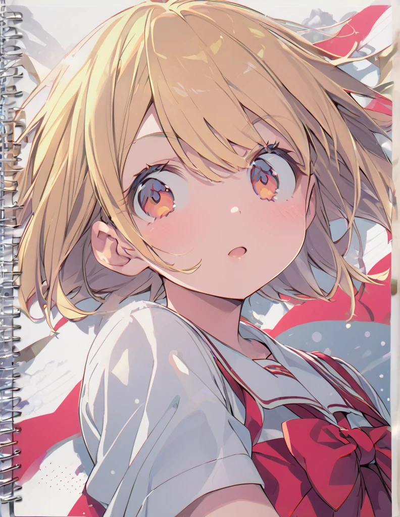 Blonde short hair Junior high school girl