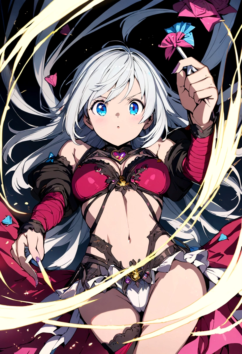 2D anime girl with powers to create and control candy wrappers