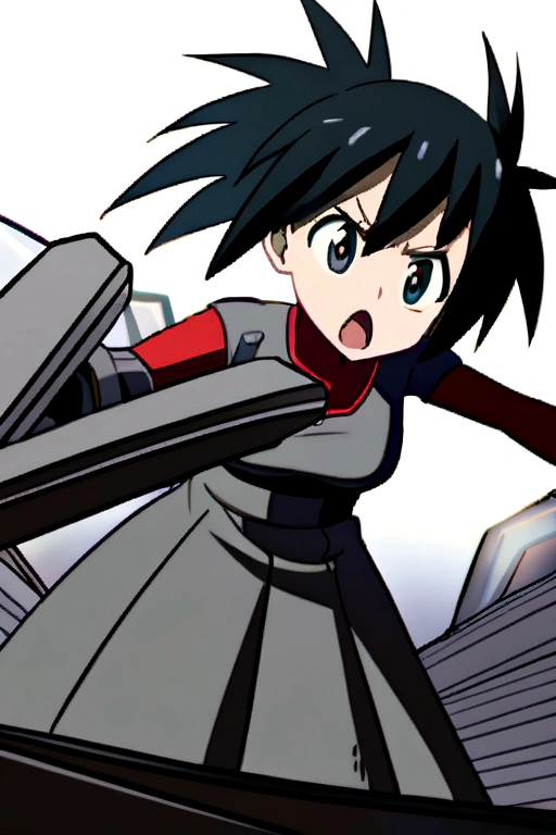2D anime girl with cement-creating powers