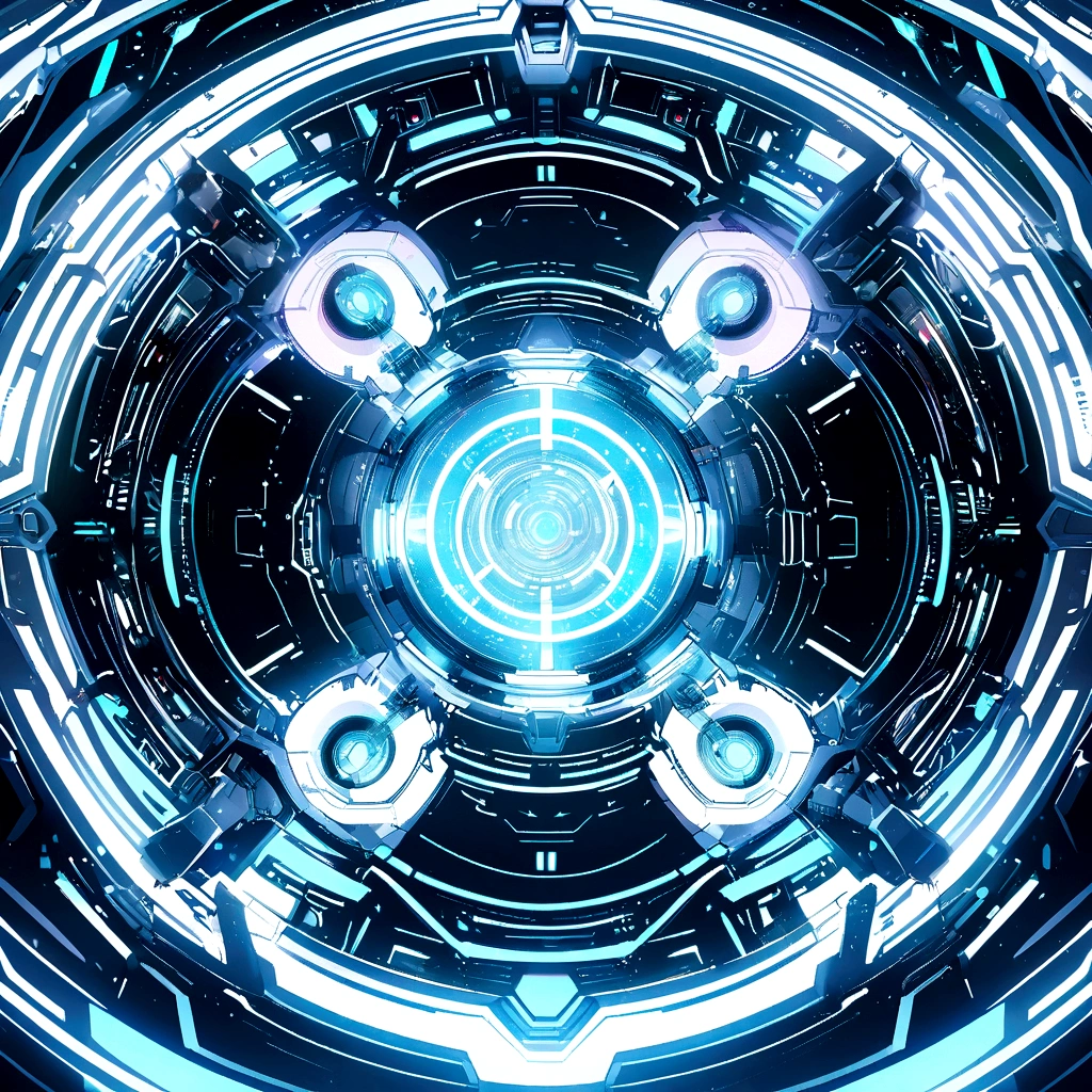 Generate an image similar to Disney's Tron, but with light only with the color white, a futuristic image that represents technology