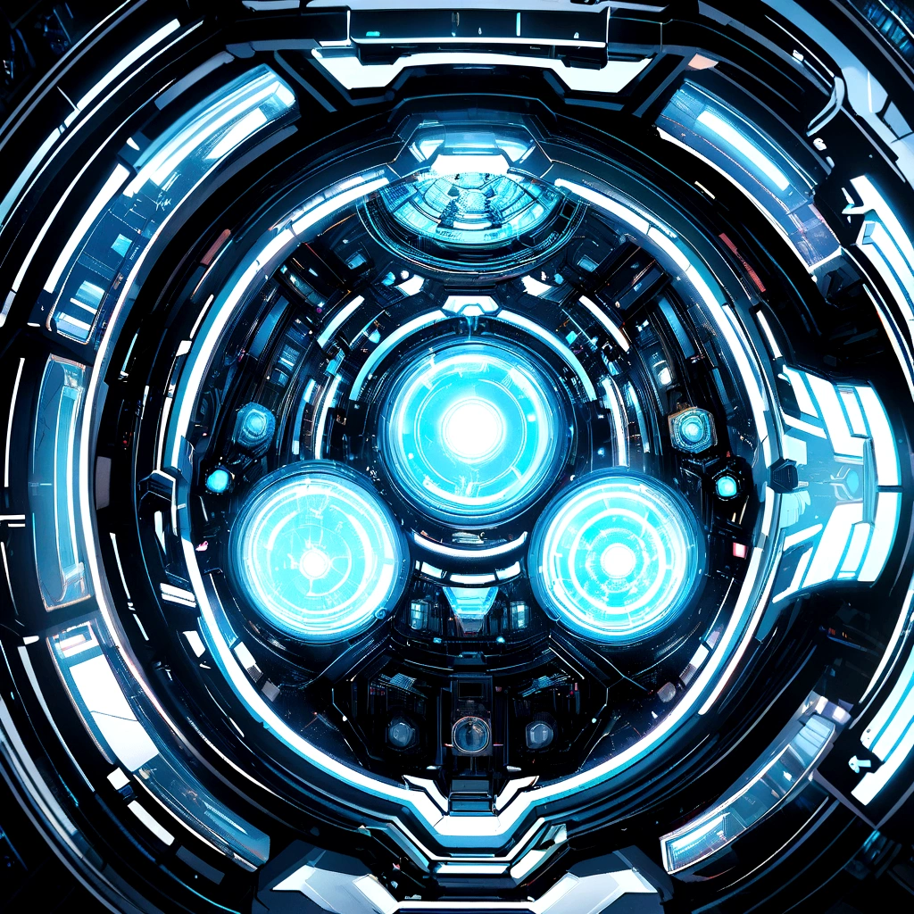 Generate an image similar to Disney's Tron, but with light only with the color white, a futuristic image that represents technology