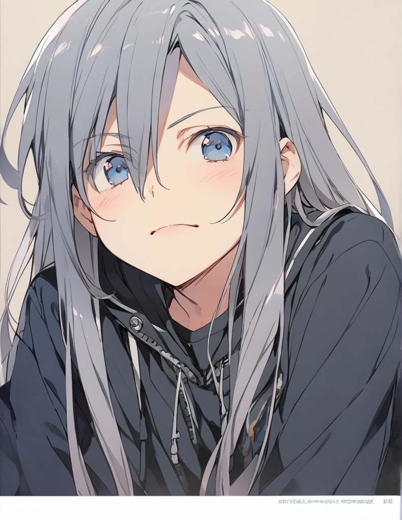 Middle school boy Grey Long Hair