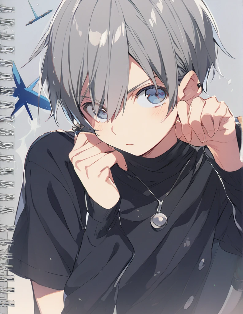 Middle school boy Grey Shorthair