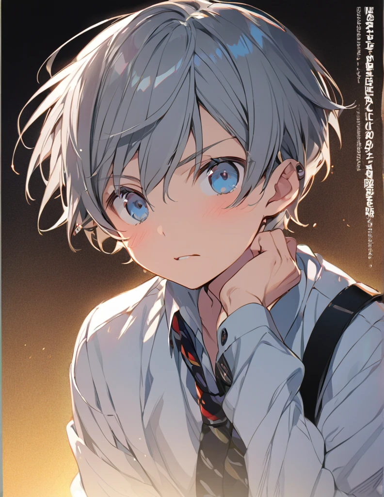 Middle school boy Grey Shorthair