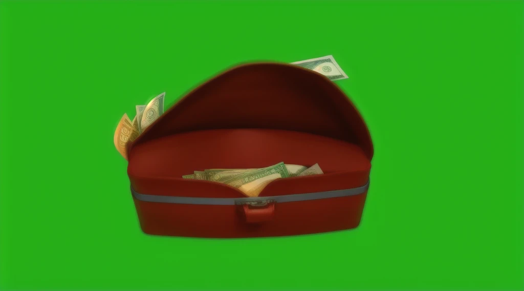 briefcase full of money, tearing