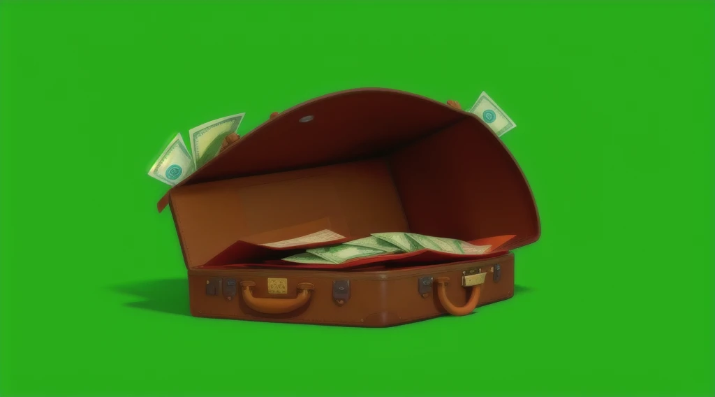 briefcase full of money, tearing