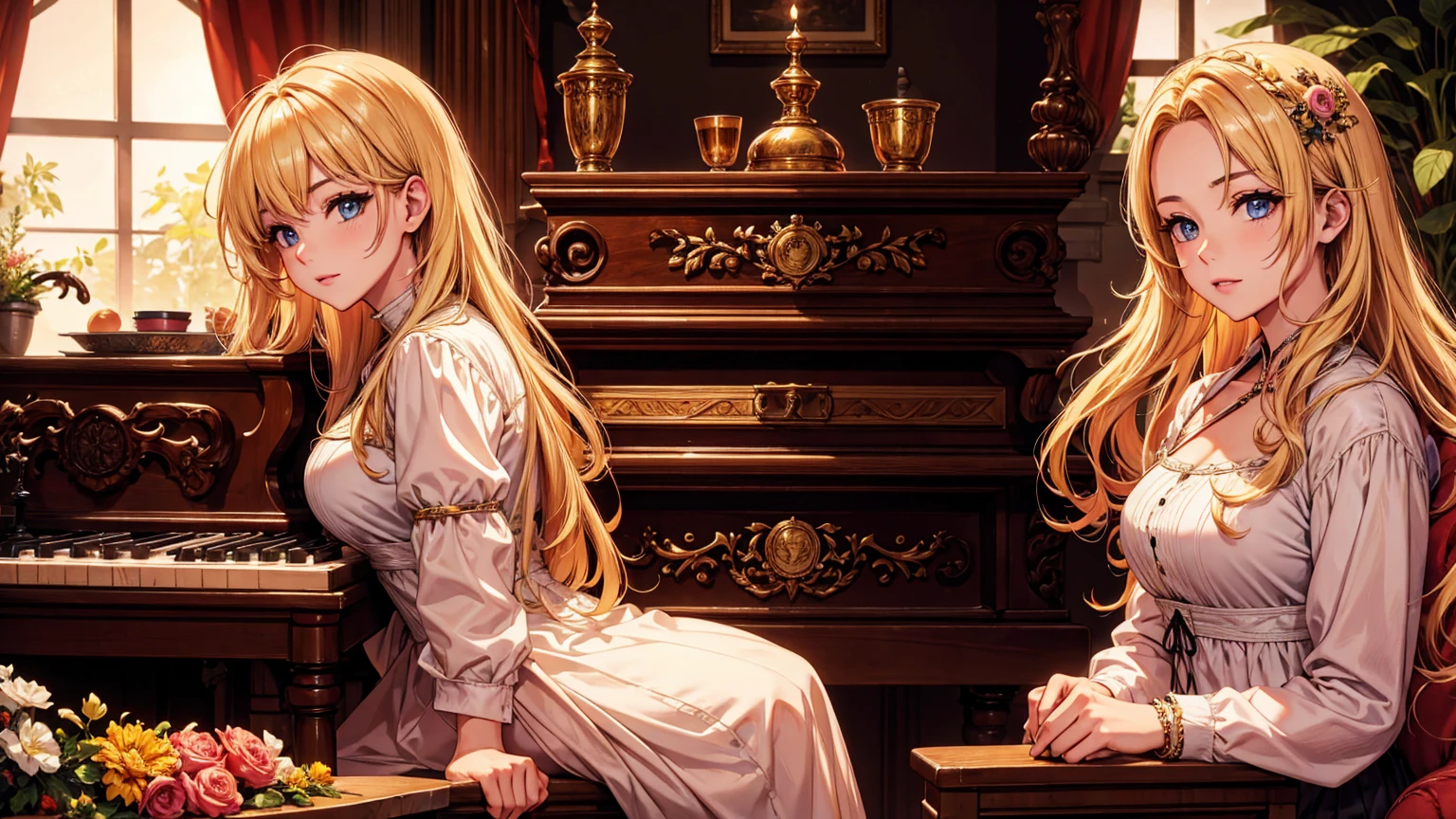 change the hair color to (blonde)
